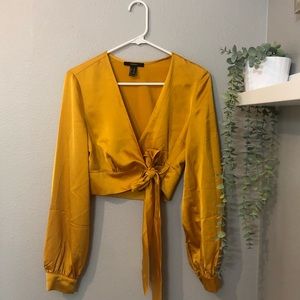 Gold, forever 21 medium crop top